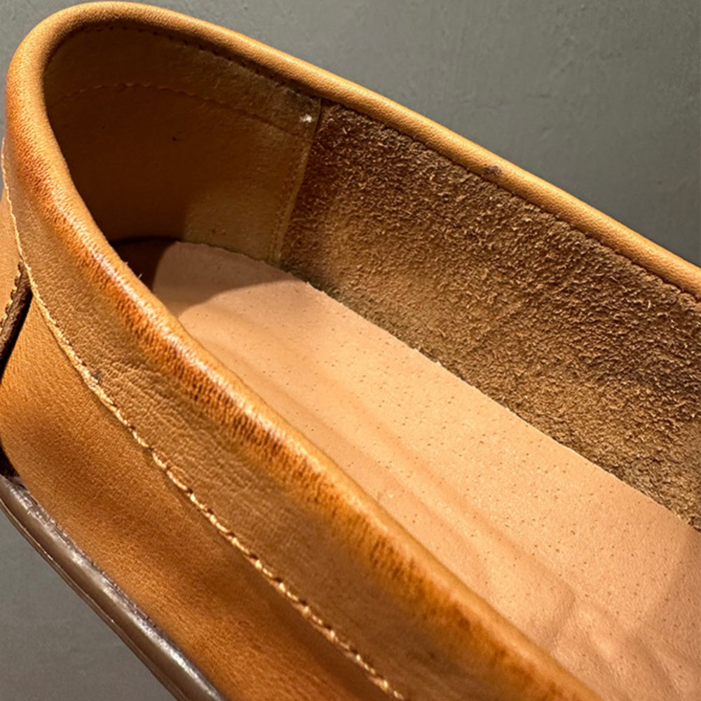 High-quality handmade leather shoes, loafers made of cowhide, casual shoes, men's leather shoes