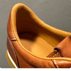 Men's retro leather training shoes, in a sports shoe style, with a retro and lightweight design