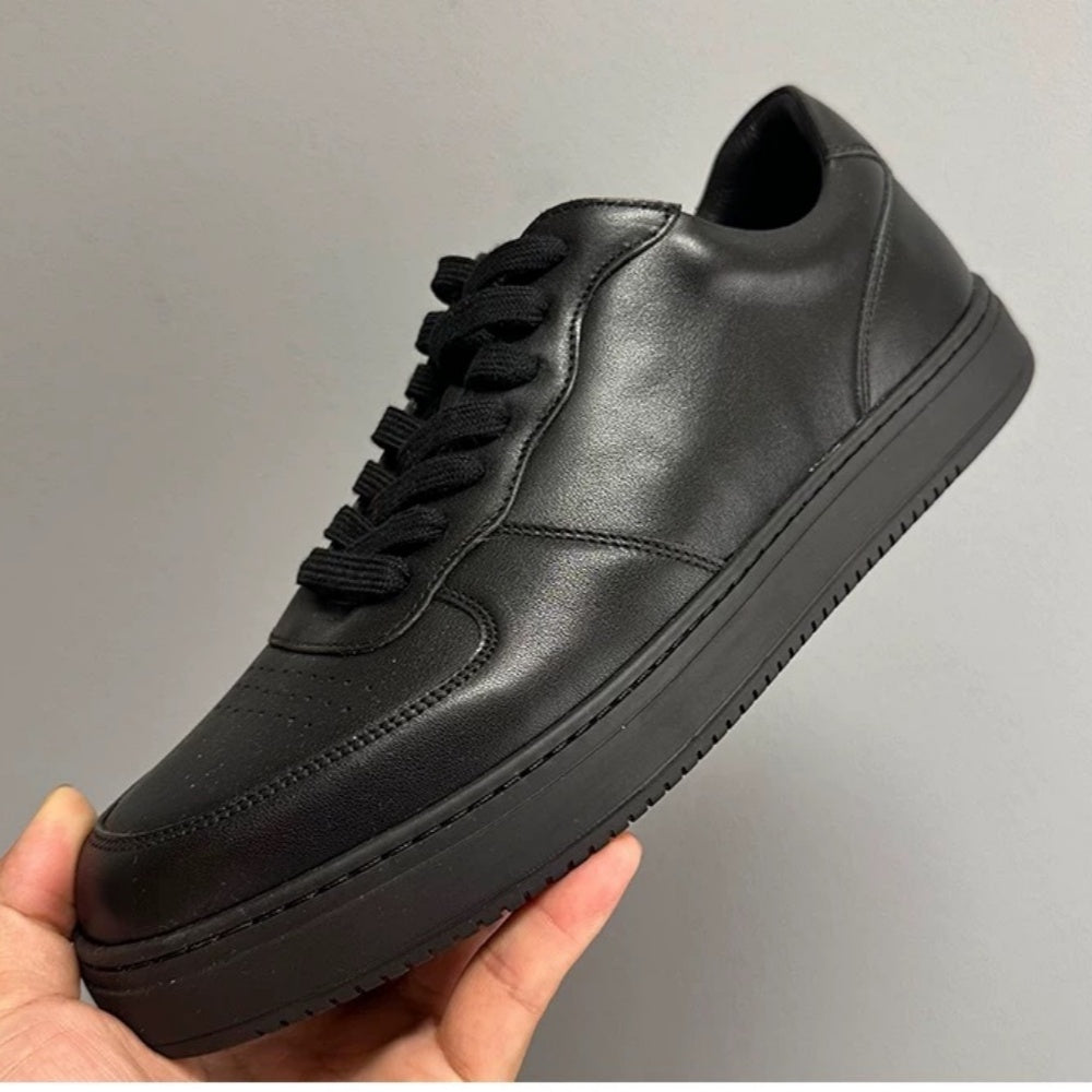 Men's stylish retro breathable and comfortable leather low-top sports shoes - versatile casual shoes