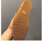 Bumika Casual Men's Shoes - Retro Style, Handmade, Leather Upper, Flat Sole, Lightweight