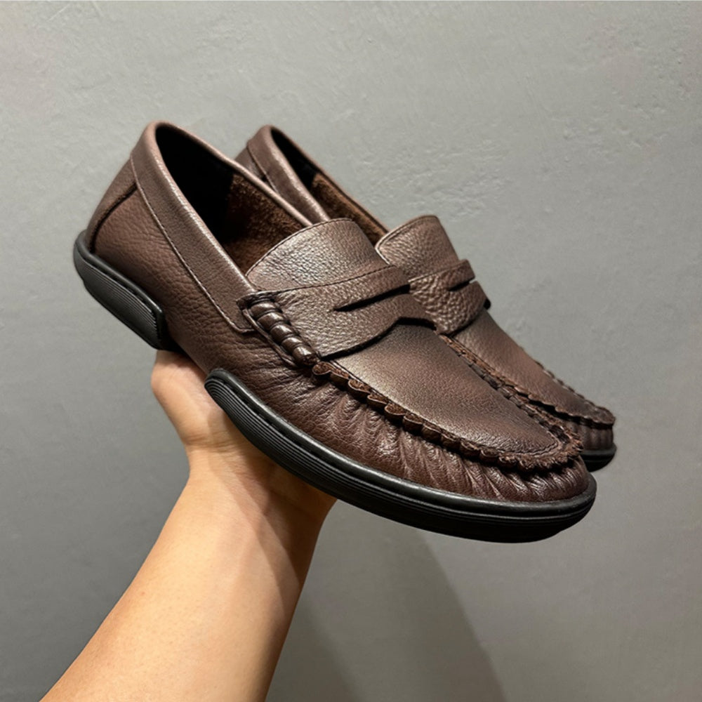 Men's casual leather shoes - New retro loungewear shoes - Soft cowhide loafers - Men's shoes