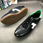 My men's sandblasted leather sports shoes, fashionable shoe styles, breathable mesh casual shoes