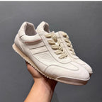 Bumika Casual Men's Shoes - Retro Style, Handmade, Leather Upper, Flat Sole, Lightweight