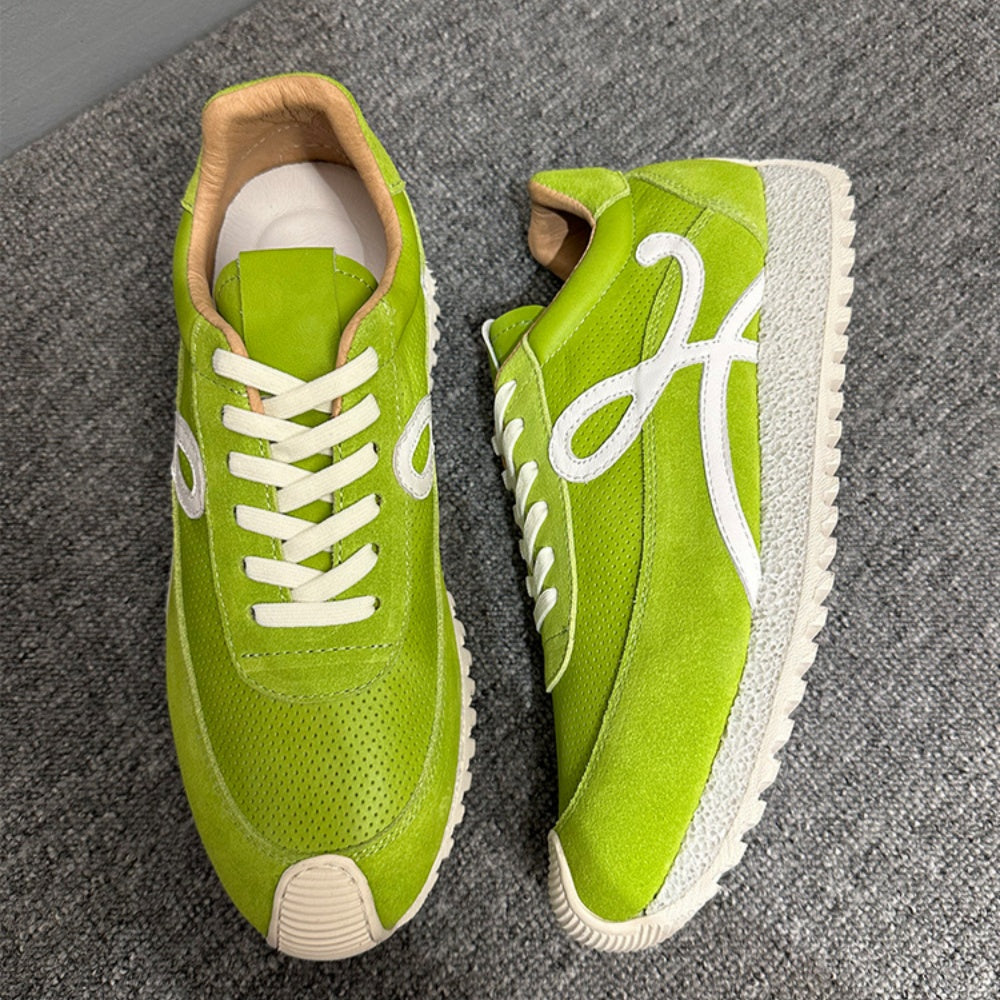 QHCCID High-Quality Cowhide Forrest Gump Casual Sneakers Men's And Women's Autumn Unisex Sneakers men’s shoes