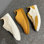 Men's classic leather sports shoes - featuring a breathable porous design and retro Deke style