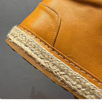 New men's leather shoes - Slip-resistant and durable, suitable for casual wear men's high-top shoes