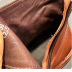 Handmade leather casual lace-up ankle boots for men. Genuine leather sole. Adjustable straps.