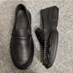 Men's casual leather shoes - New retro loungewear shoes - Soft cowhide loafers - Men's shoes