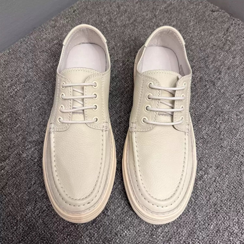New minimalist leather shoes - Retro design, comfortable and breathable, pure leather casual shoes