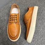 New minimalist leather shoes - Retro design, comfortable and breathable, pure leather casual shoes