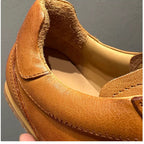 Bumika Casual Men's Shoes - Retro Style, Handmade, Leather Upper, Flat Sole, Lightweight