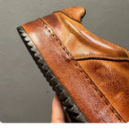 Men's retro leather casual shoes, lightweight and breathable outdoor sports casual shoes.