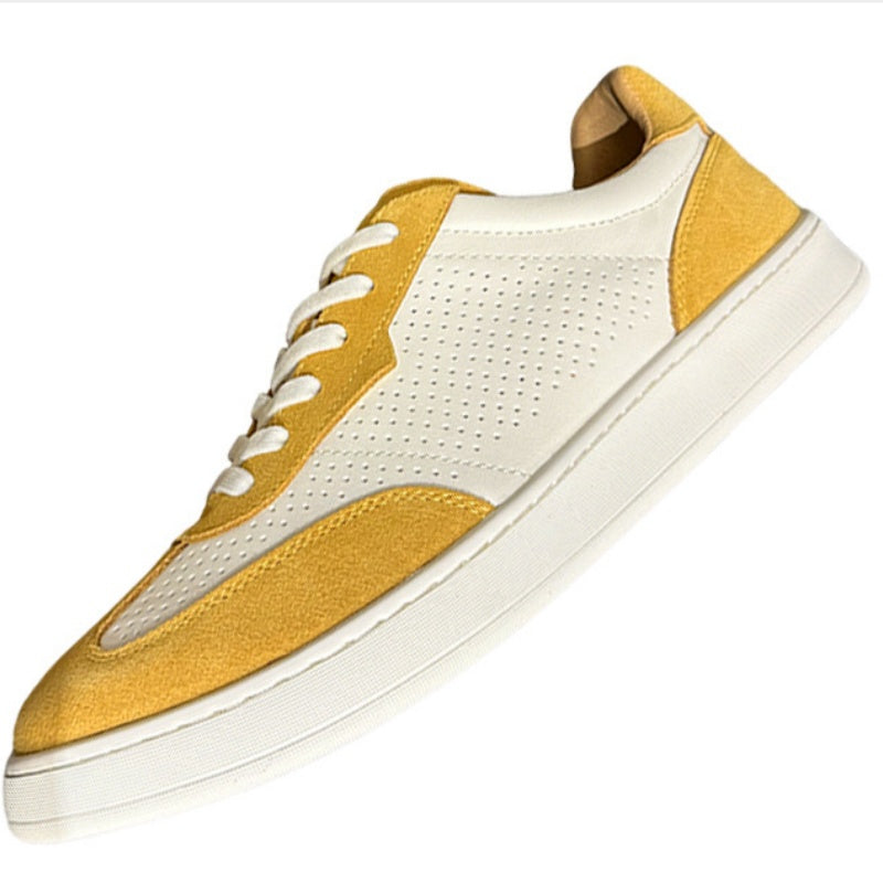 Men's classic leather sports shoes - featuring a breathable porous design and retro Deke style