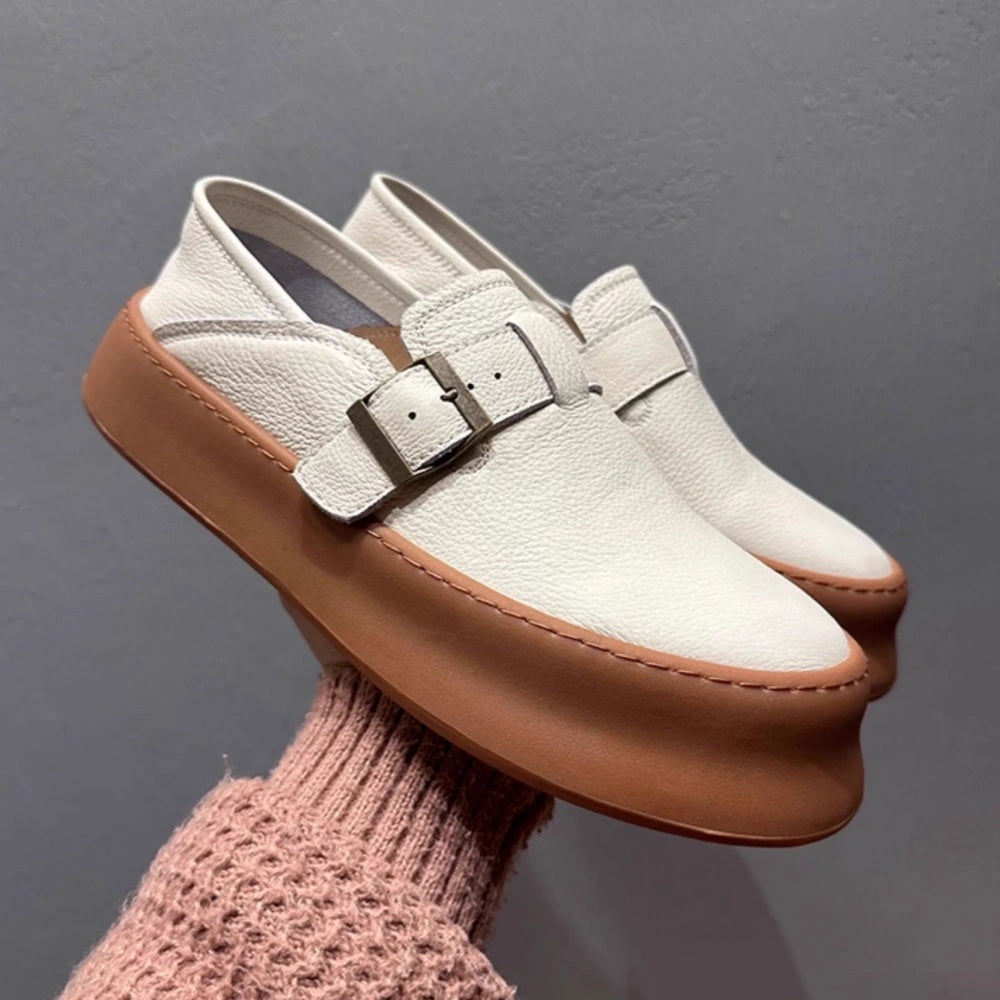 New thick-soled genuine leather British-style genuine leather multi-functional men's casual shoes