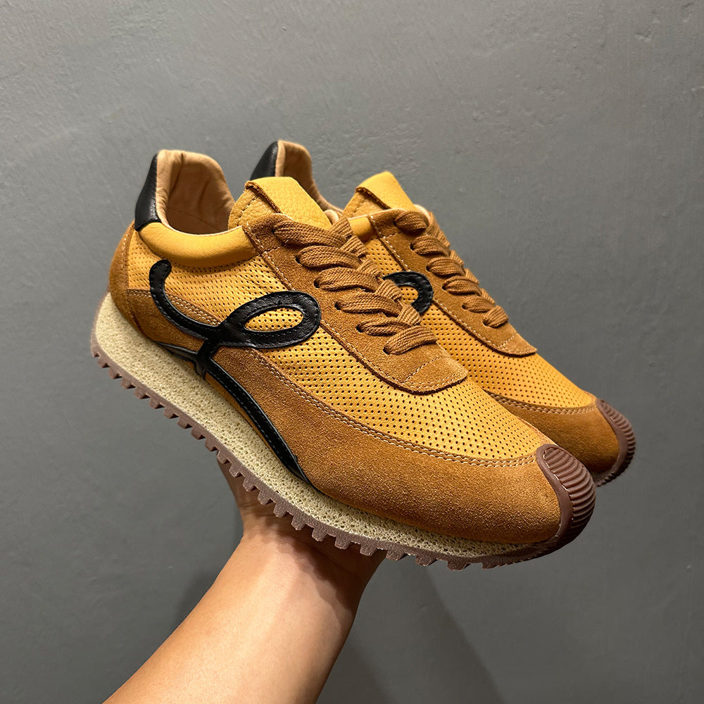 QHCCID High-Quality Cowhide Forrest Gump Casual Sneakers Men's And Women's Autumn Unisex Sneakers men’s shoes