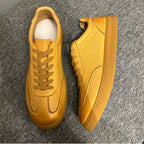 Men's classic leather sports shoes - featuring a breathable porous design and retro Deke style