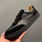 Men's classic leather sports shoes - featuring a breathable porous design and retro Deke style