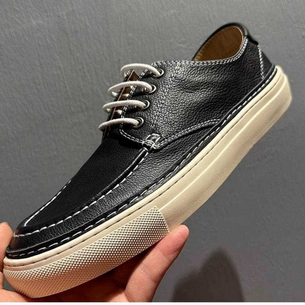 New minimalist leather shoes - Retro design, comfortable and breathable, pure leather casual shoes