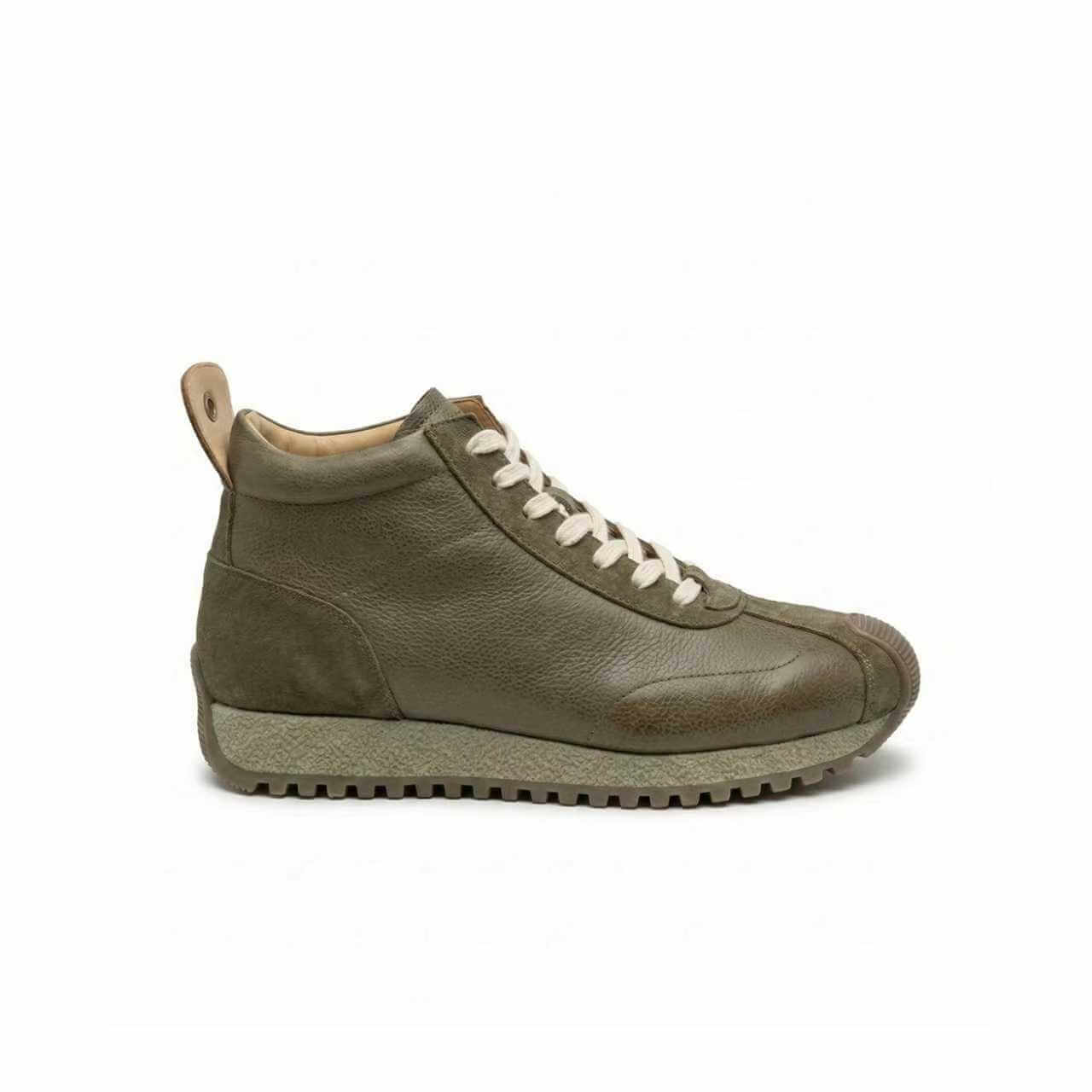 QHCCID Fashion Men's High Top lightweight comfortable cowhide casual trendy men's shoes