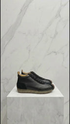 Handmade cowhide high-top shoes - Comfortable retro sports shoes - Fashionable casual sports shoes