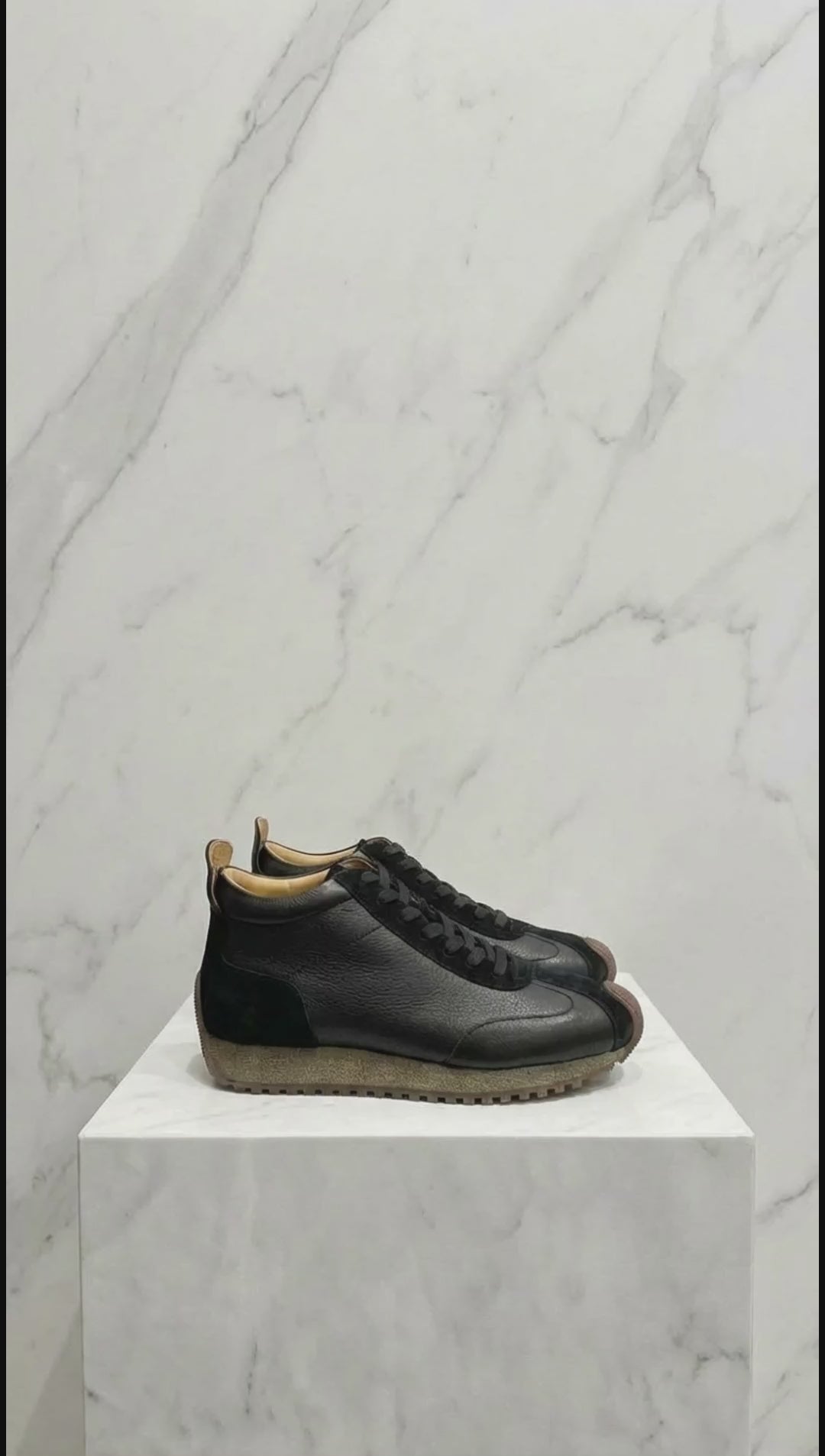 Handmade cowhide high-top shoes - Comfortable retro sports shoes - Fashionable casual sports shoes