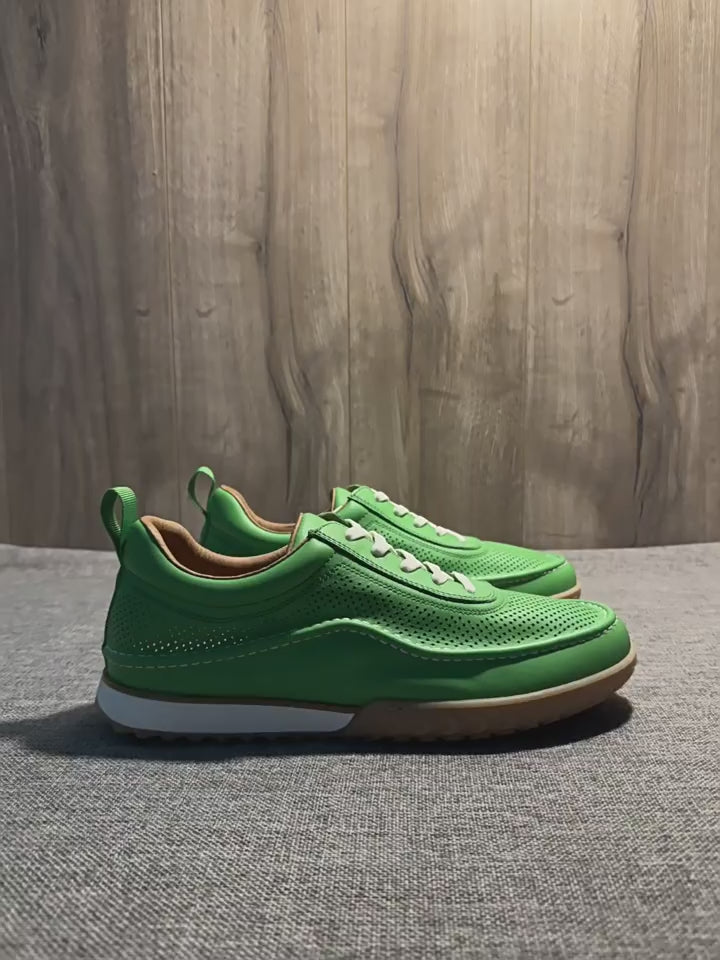 Men's sports shoes - Leather-made casual shoes - Comfortable and breathable retro sports shoes