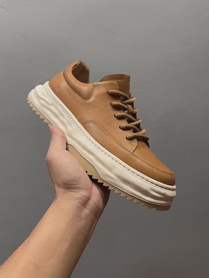 Men's handmade leather shoes, classic casual walking shoes, outdoor sports shoes, casual sports shoes