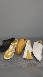Men's classic leather sports shoes - featuring a breathable porous design and retro Deke style