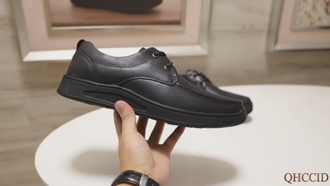 QHCCID | Handcrafted Vintage Leather Men's Shoes (Thick Sole)