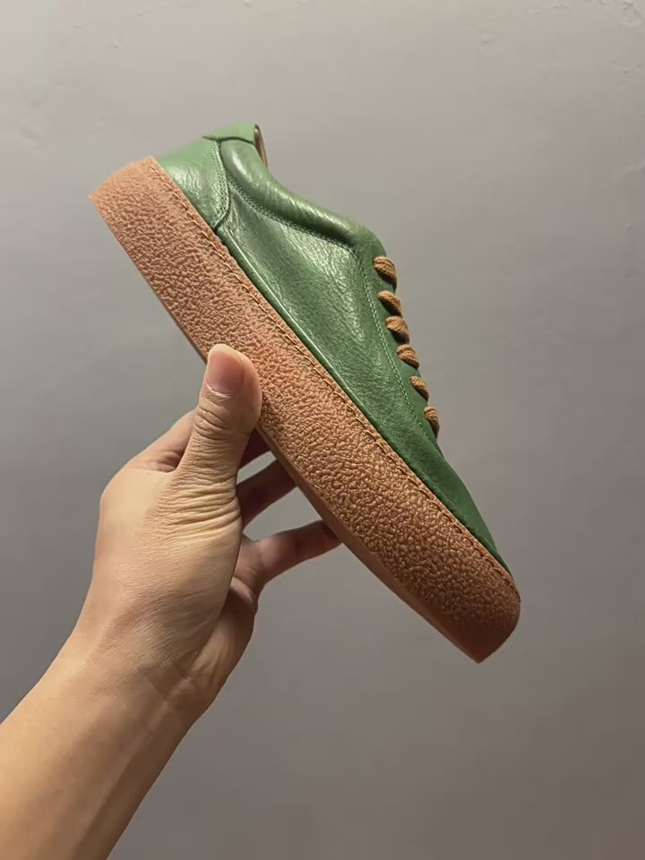 QHCCID Handmade Men's Comfortable Cowhide Leisure Shoes Soft Bottom Casual Men's Shoes