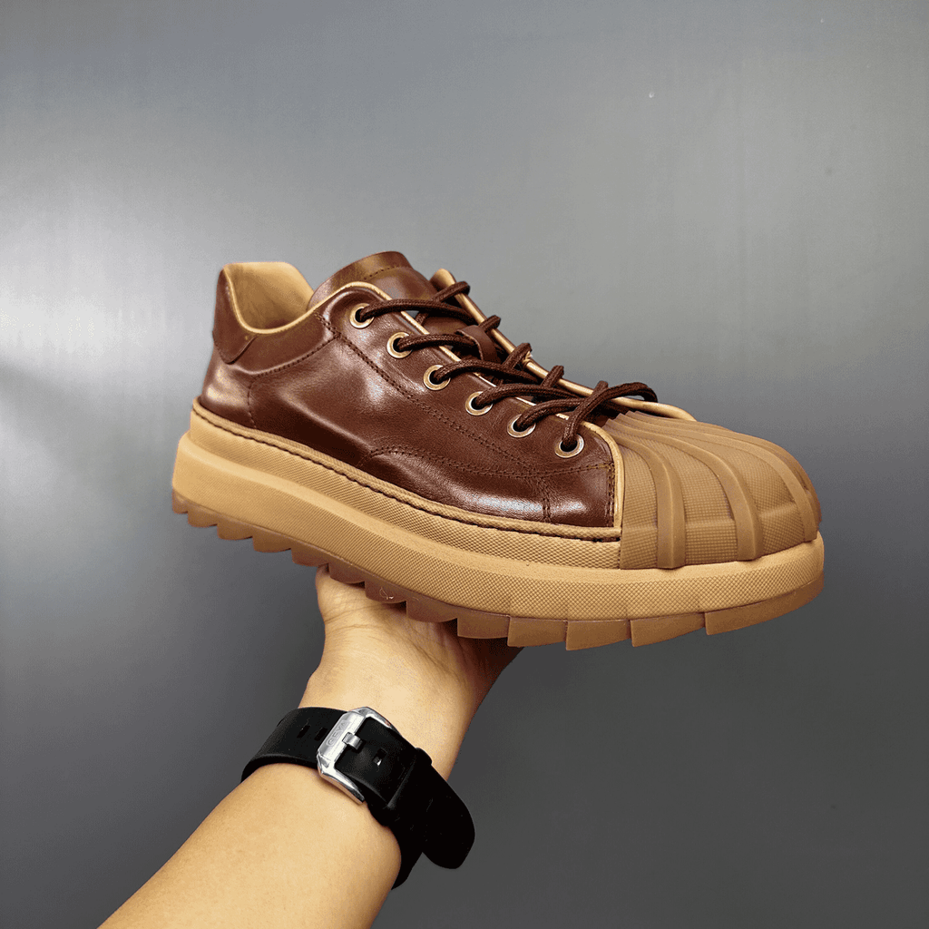 GG Men's High-end Retro Casual Shoes - Low-top design, handcrafted leather shoes with various styles